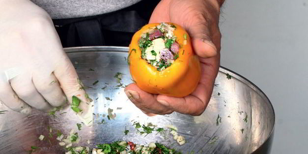 узбекский плов с фаршированными овощами