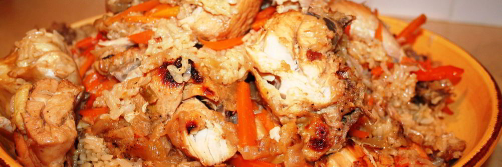 Узбекский плов с курицей