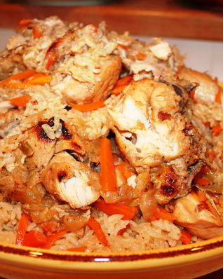 Узбекский плов с курицей