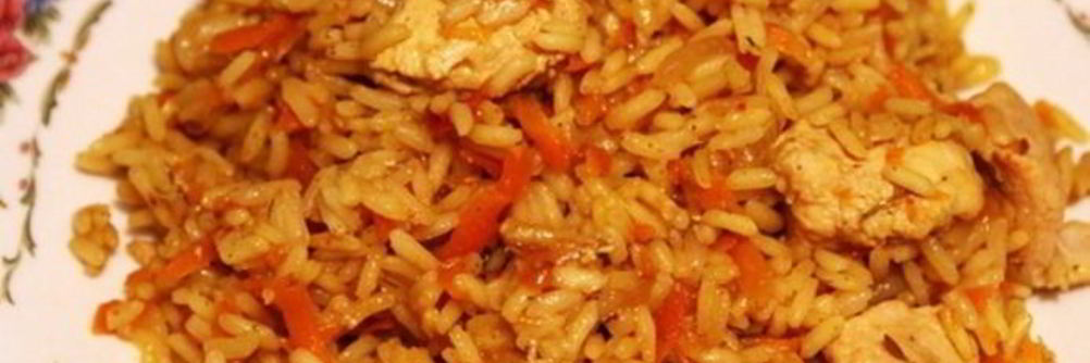 Вкусный плов с курицей