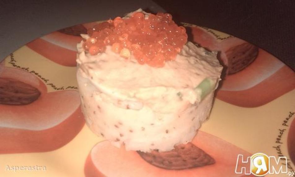 Рецепт праздничное картофельное пюре с красной икрой