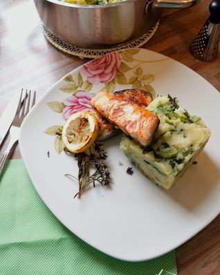 Пюре картофельное с савойской капустой