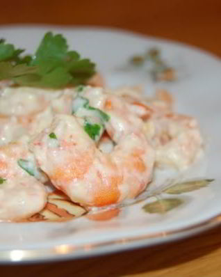 Фрикасе из креветок в мультиварке