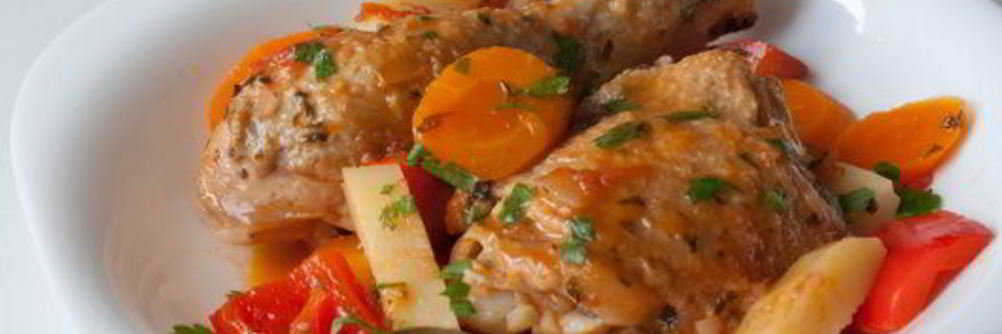 Фрикасе из курицы по-креольски