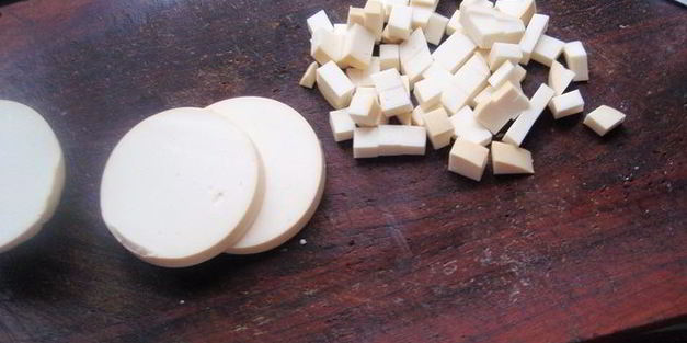 гороховое рагу с копченым сыром без мяса