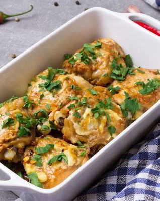 Ленивое овощное рагу с курицей