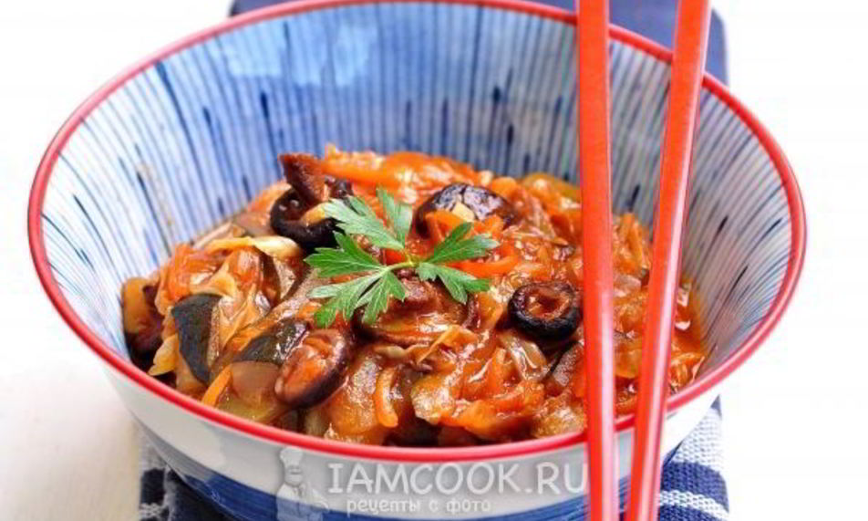 Рецепт овощное рагу из кабачков и капусты