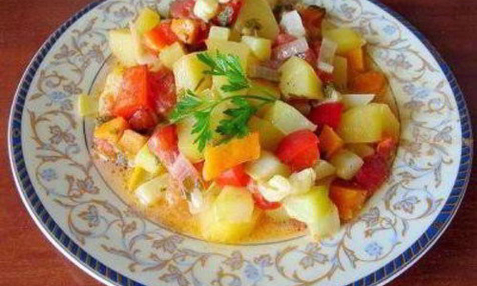 Рецепт овощное рагу из кабачков с картофелем