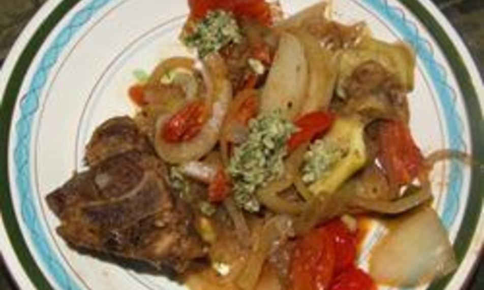 Рецепт овощное рагу с бараниной