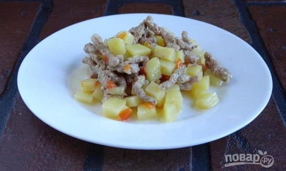 Рецепт овощное рагу с фаршем в мультиварке