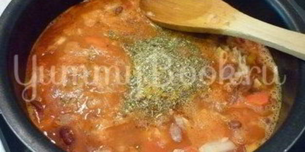 овощное рагу с фасолью