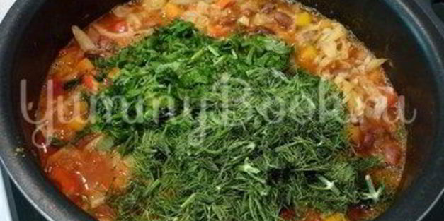 овощное рагу с фасолью