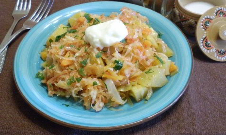 Рецепт овощное рагу с капустой