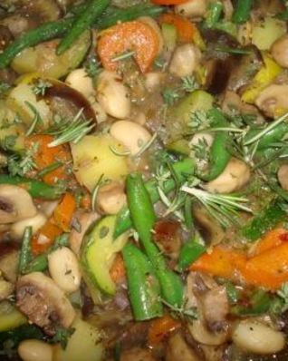 Овощное рагу с шампиньонами