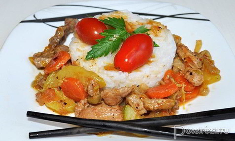 Рецепт овощное рагу со свининой по-вьетнамски