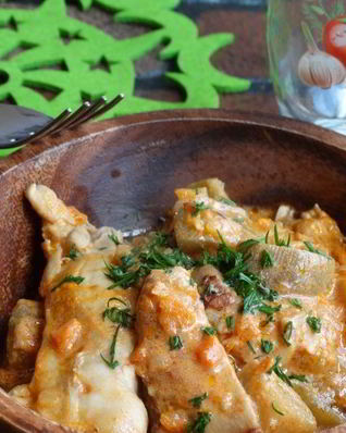 Рагу из баклажанов с курицей