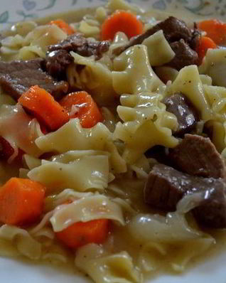 Рагу из говядины с лапшой