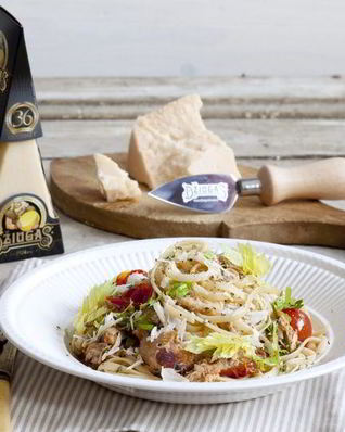 Рагу из кролика с пастой и сыром