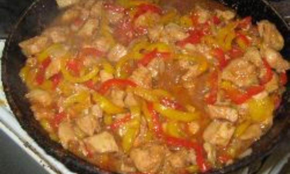 Рецепт рагу из курицы со сладким перцем