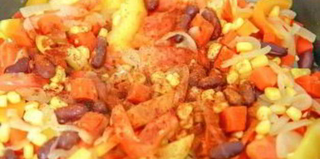 рагу из овощей с курицей