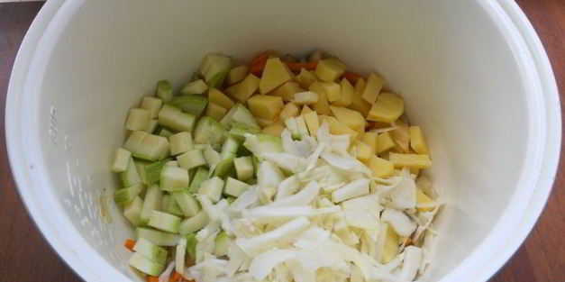 рагу из овощей с шампиньонами в мультиварке