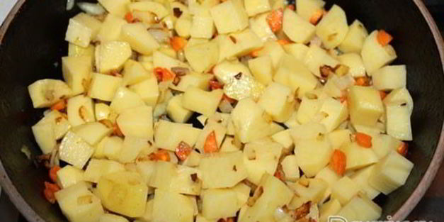 рагу из потрошков курицы