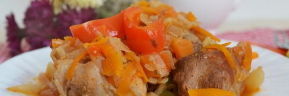 Рагу овощное с мясом в мультиварке