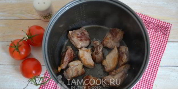 рагу овощное с мясом в мультиварке