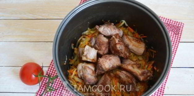 рагу овощное с мясом в мультиварке