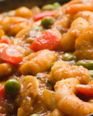 Рагу с креветками