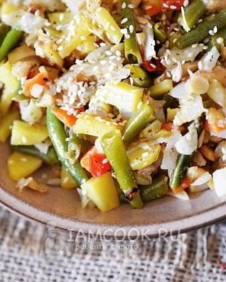 Рагу с кунжутной пастой