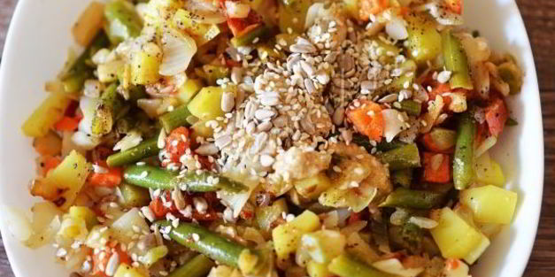 рагу с кунжутной пастой