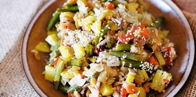 рагу с кунжутной пастой