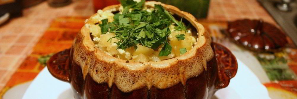 Рагу в горшочках с курицей