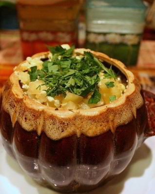 Рагу в горшочках с курицей