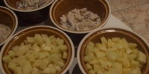 рагу в горшочках с курицей