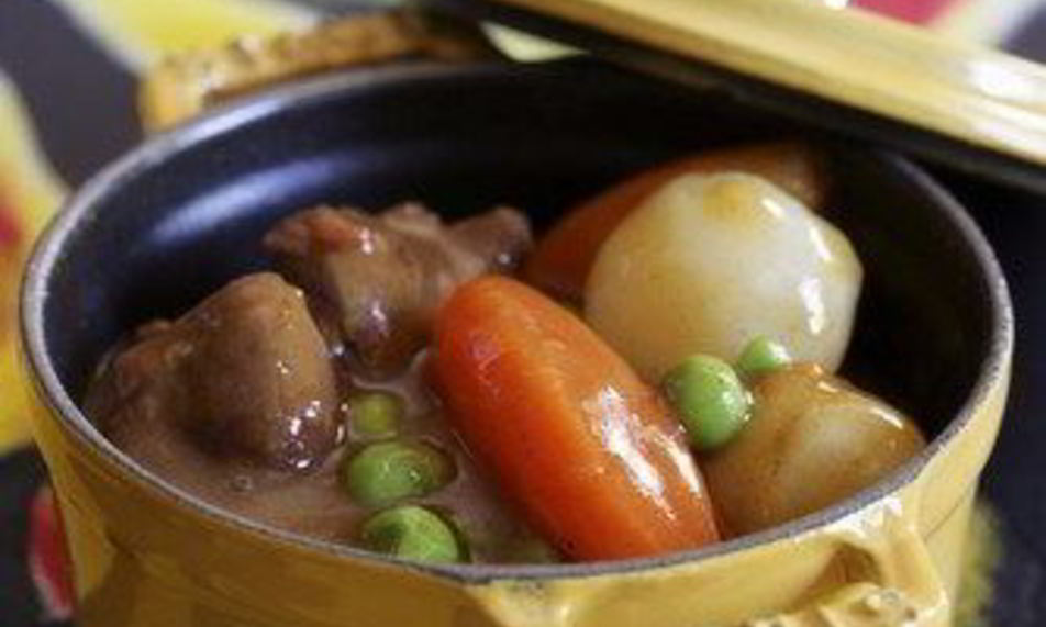 Рецепт рождественское мясное рагу с зеленым горошком