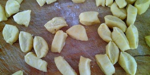 тыквенные галушки с грибным рагу