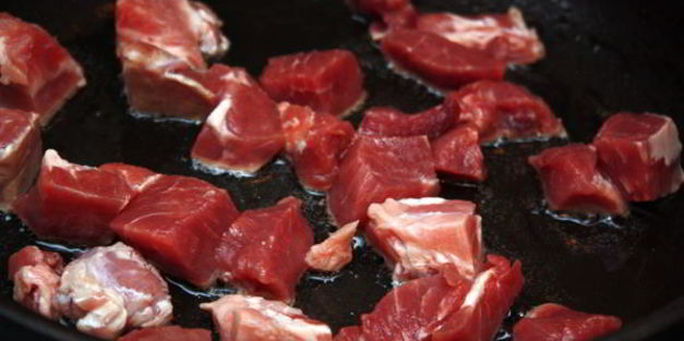 рисовая лапша с мясом и креветками