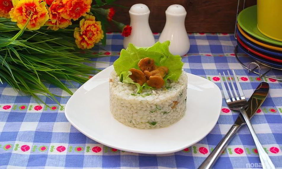 Рецепт ризотто с лисичками