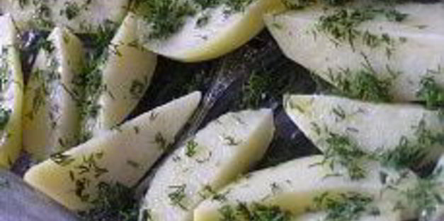 форель по-индийски с картофелем