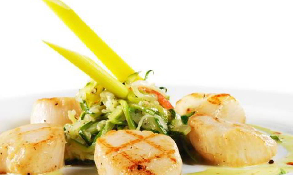 Рецепт гребешки с тушеными овощами