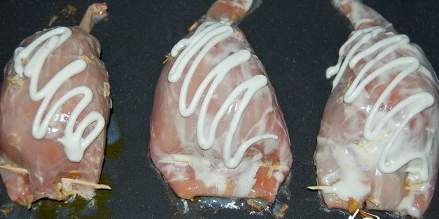 кальмары, фаршированные свининой