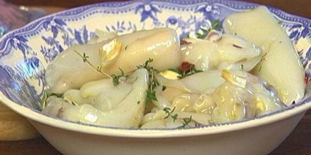 кальмары на гриле