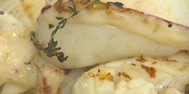 кальмары на гриле