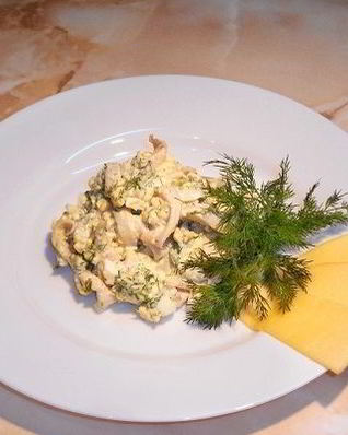 Кальмары с плавленым сыром