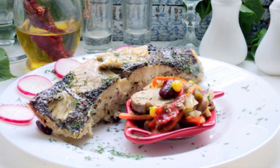 Рецепт камбала с овощами