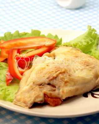 Камбала с сыром фета