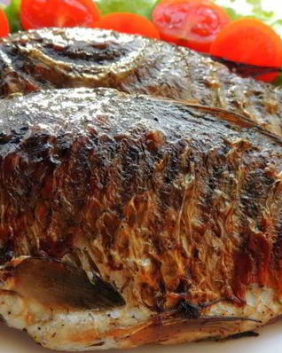 Карась на гриле