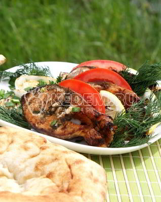 Кета на гриле